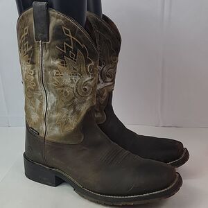 Double H Leather Square Ice Roper Cowboy Men's Boots